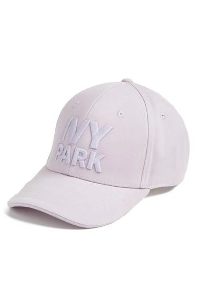 Ivy Park Tonal Logo Baseball Cap In Lilac