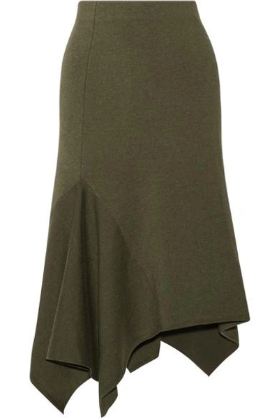 Jason Wu Asymmetric Stretch Wool-blend Skirt