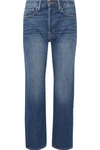 Frame Le Original Cropped High-rise Straight-leg Jeans In Blue