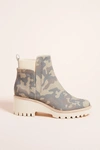 Dolce Vita Huey Lug-sole Chelsea Booties Women's Shoes In Camo Canvas