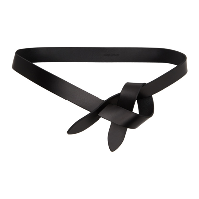 Isabel Marant Leather Buckle Belt In Black