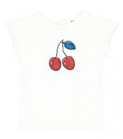 Bonpoint Babies' Cherry-print Cotton T-shirt In White