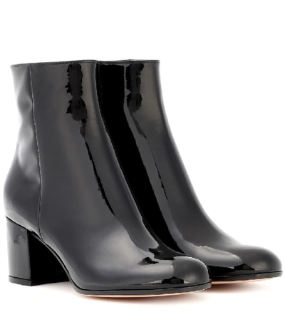 Gianvito Rossi Margaux 65 Patent-leather Ankle Boots In Black