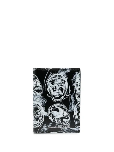 Alexander Mcqueen Skull-print Cardholder In Black