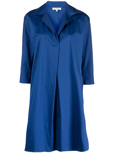 Antonelli Stretch-cotton Shirt Dress In Blue