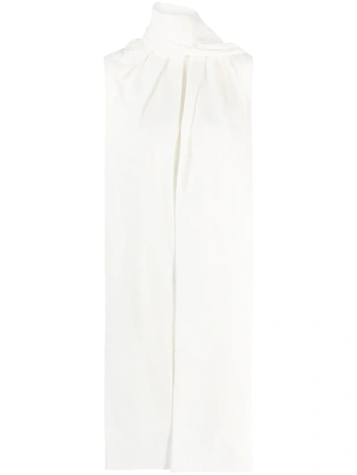 Alexander Mcqueen Scarf-detail Silk Swing Dress In White