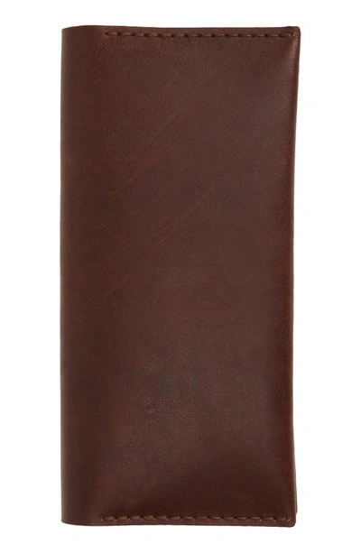 Ezra Arthur No. 12 Long Leather Wallet In Malbec