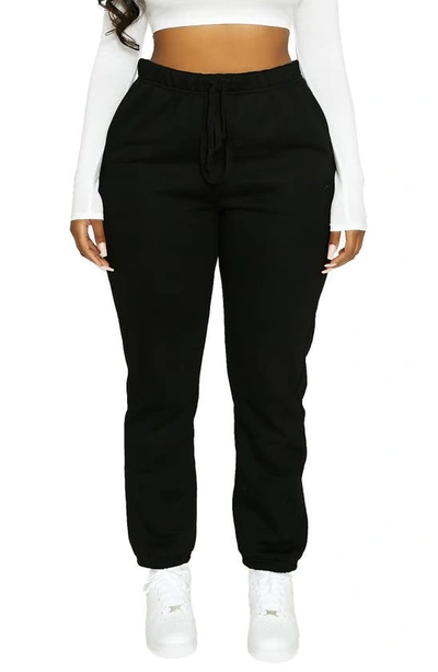 Naked Wardrobe X Lori Harvey Fleece Sweatpants In Black