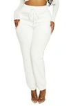 Naked Wardrobe X Lori Harvey Fleece Sweatpants In White
