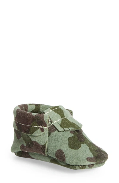 Freshly Picked Babies' City Moccasin In Green Camo