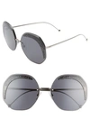 Fendi 63mm Oversize Geometric Sunglasses In Grey