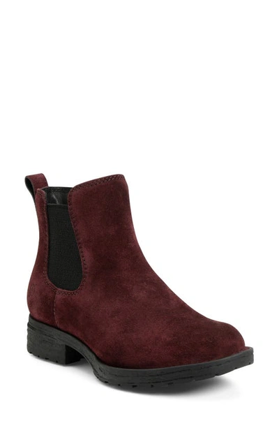 Born Cove Waterproof Chelsea Boot In Burgundy Suede