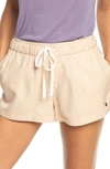 Roxy New Impossible Love Shorts In Ivory Cream