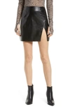 Lulus Walking The Walk Faux Leather Miniskirt In Black