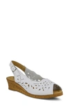 Spring Step Orella Slingback Sandal In White Leather