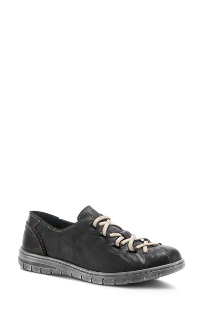 Spring Step Carhopper Slip-on Sneaker In Black Leather