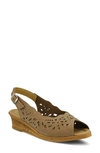 Spring Step Orella Slingback Sandal In Beige Nubuck Leather