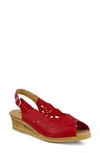 Spring Step Orella Slingback Sandal In Red Leather