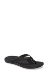 Olukai Aukai Flip Flop In Black/black