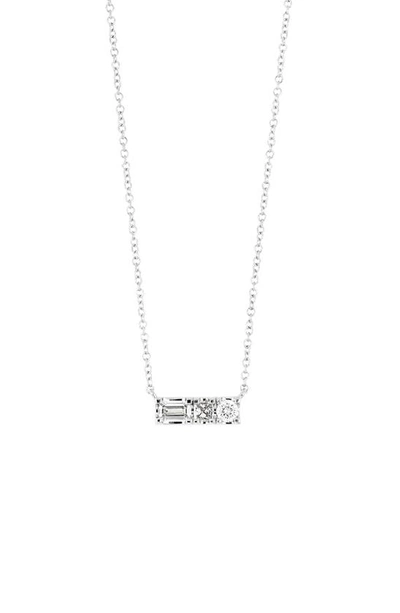 Bony Levy Gatsby Petite Diamond Bar Pendant Necklace In White Gold