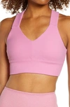 Alo Yoga Emulate Sports Bra In Parisian Pink