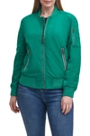 Levi's Trendy Plus Size Melanie Bomber Jacket In Emerald