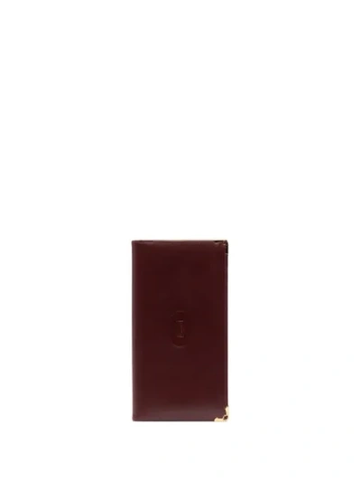 Pre-owned Cartier 1980s Bifold Wallet In Red