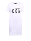 Dsquared2 Long-print T-shirt Dress In White