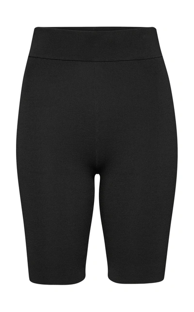 St. Agni Women's Teos Ribbed Jersey Bike Shorts In Black