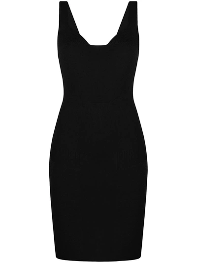 Az Factory Mybody Stretch-knit Mini Dress In Black
