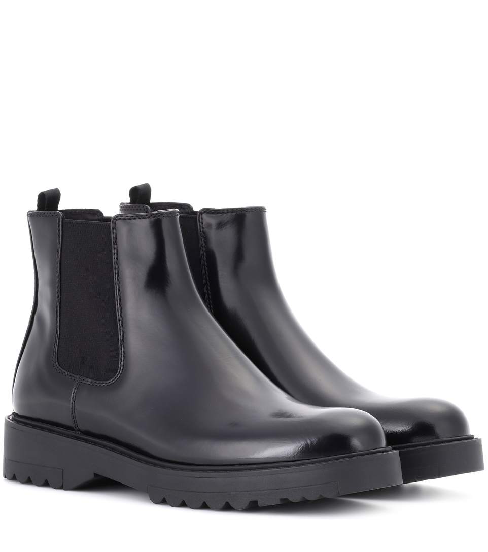 prada lug sole leather bootie