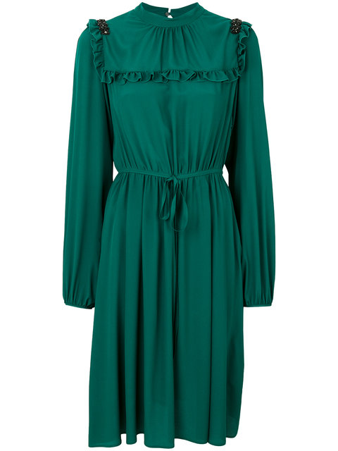 N°21 Nº21 Frill Bib Dress - Green | ModeSens
