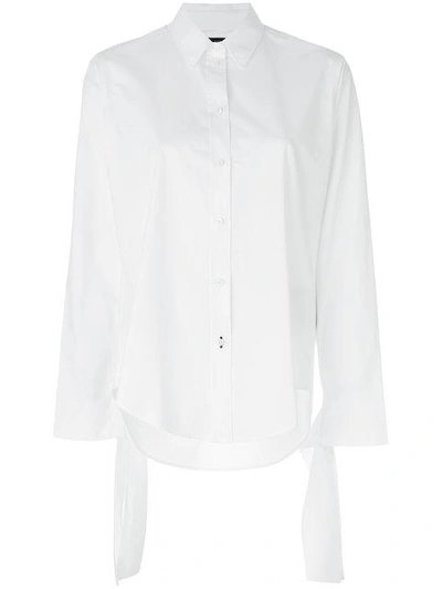 Joseph Thomas Chemise Blanche Long-sleeve Tie-cuff Shirt In White