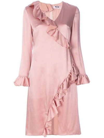 Msgm Frill-trim Dress - Pink