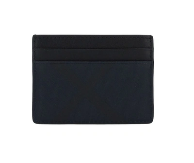 Burberry London Check Card Case In Navy