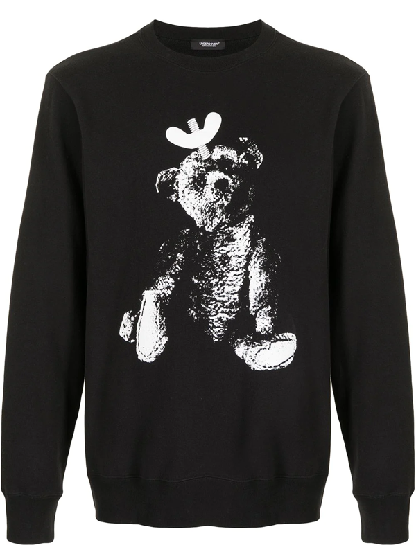 Undercover Toy-print Cotton-jersey Sweater In Black | ModeSens