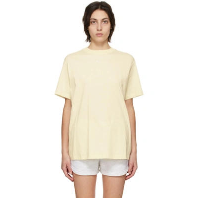 Nike Essentials Boyfriend T-shirt In Off White In Limelight
