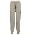 Adidas By Stella Mccartney Cotton-blend Jersey Track Pants In Grey