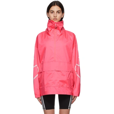 Adidas By Stella Mccartney Oversized Printed Recycled Primegreen-ripstop Jacket In Sopink