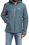 Arc'teryx Macai Waterproof Gore-tex® Hooded Down Jacket In Neptune