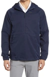 Nike Repel Water Repellent Hooded Golf Pullover In Obsidian/ Obsidian/ Black