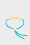 Monica Vinader Havana Friendship Bracelet In Gold/ Turquoise