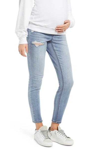 1822 Denim Re: Denim Ripped Ankle Skinny Maternity Jeans In Kate