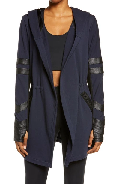 Blanc Noir Maitri Traveler Jacket In Black/ Patriot Blue