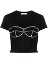 Area Crystal-embellished Short-sleeved T-shirt In Black