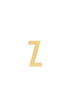 Stone And Strand Initial Single Stud Earring In Yellow Gold/ Z