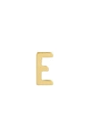 Stone And Strand Initial Single Stud Earring In Yellow Gold/ E