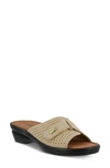 Flexus By Spring Step Kea Slide Sandal In Beige Suede