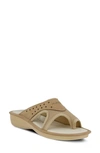 Flexus By Spring Step Pascalle Slide Sandal In Beige Fabric
