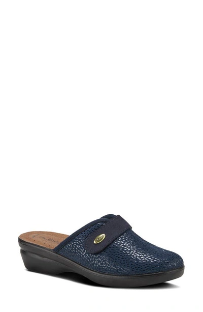 Flexus By Spring Step Merula Clog In Navy Patent Leather